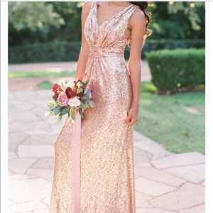 Revelry Bijou Dress Rose Gold No Alterations